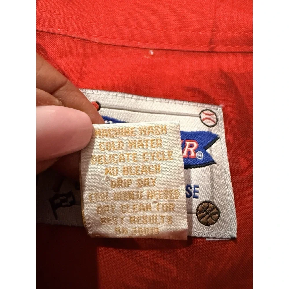 Reyn Spooner Phillies Hawaiian Shirt 3XL Red Palm Aloha Camp MLB - Picture 9 of 9